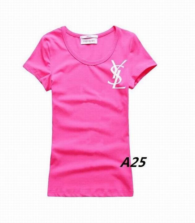 YSL short round collar T woman S-XL-160